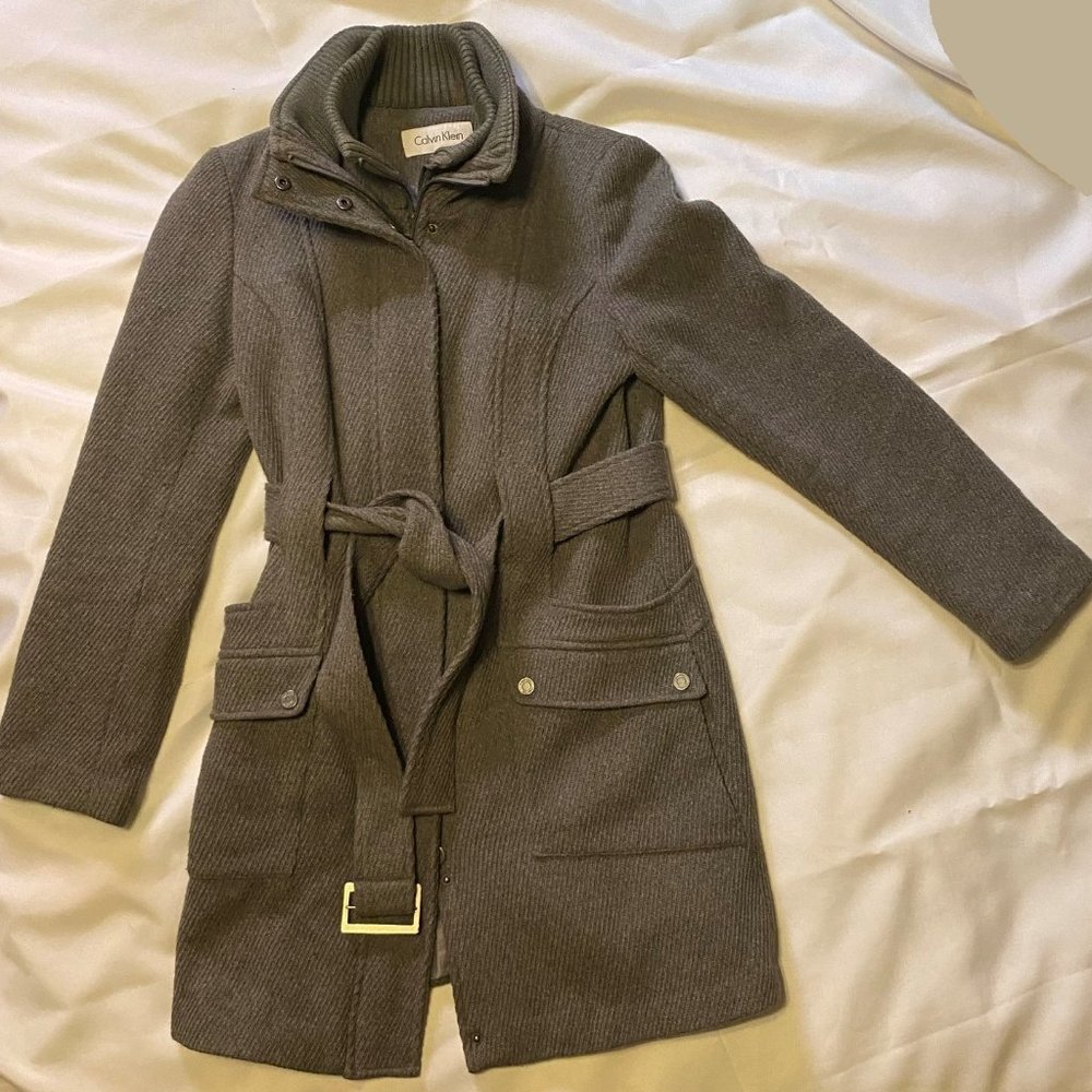 Calvin Klein Women's Winter Grey Size 4 Jacket